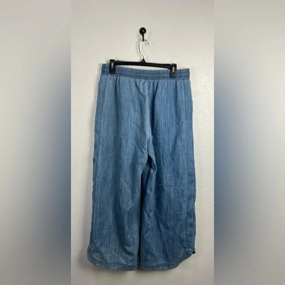 Three Bird Nest Women’s So Comfy Wide Leg Denim Pant Sz M Light Blue Boho Chic - Picture 3 of 8